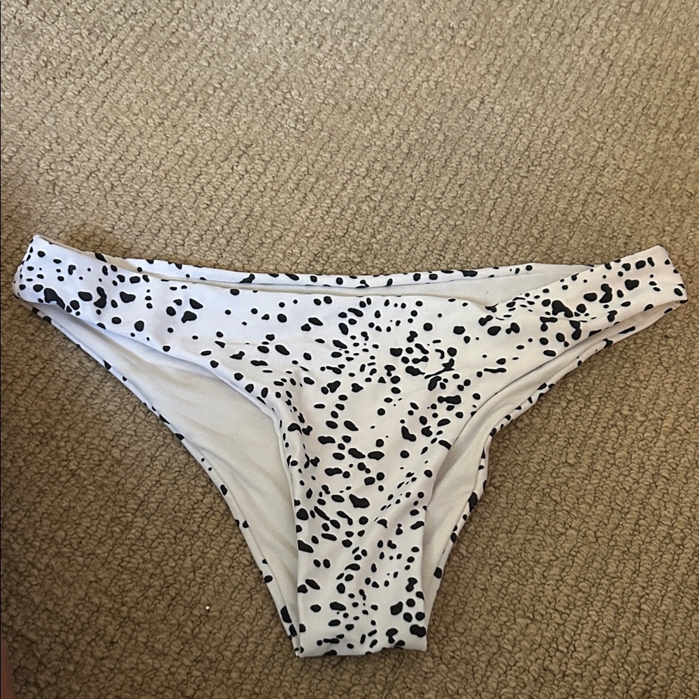 SHEIN Black and White Patterned Bikini Bottom